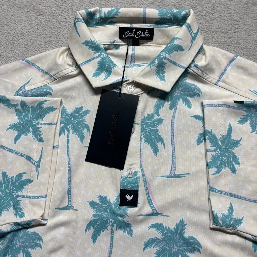 NEW Bad Birdie Core Polo Golf Shirt Mens S Chasin' Shade Performance Tropical